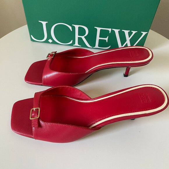 New Rouje X J.Crew Jolie square-toe heels size 8 - Picture 4 of 12